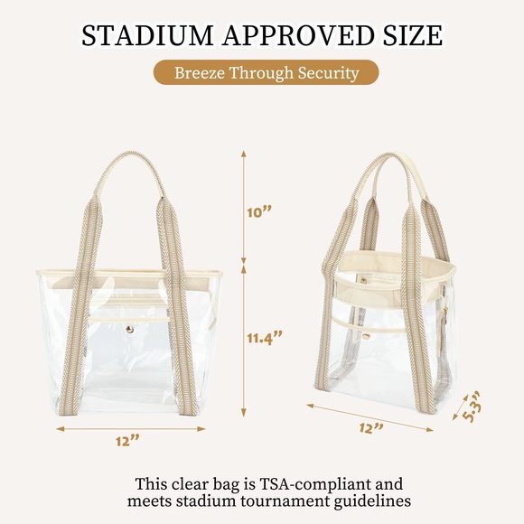 Clear Beach Bag, Large Clear Tote Bag Stadium Events - Zier ;) - Picture 7 of 8